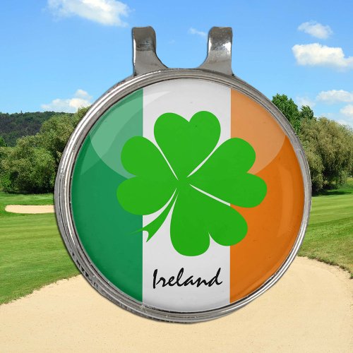 Golfing Ireland  Irish Flag Golf Ball Marker Golf Hat Clip