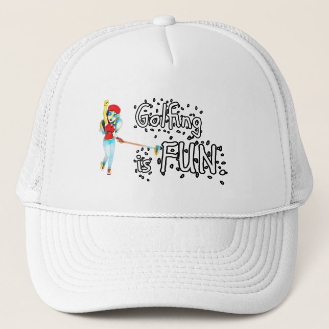Golfing is fun Trucker Hat (Front)