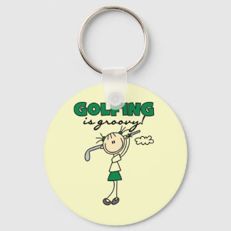 Golfing is Groovy Keychain