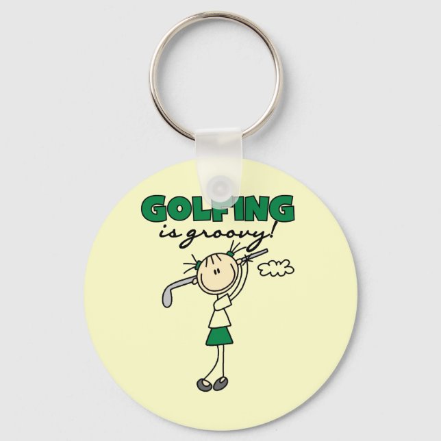 Golfing is Groovy Keychain (Front)