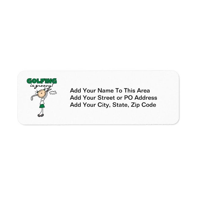 Golfing is Groovy Label (Front)