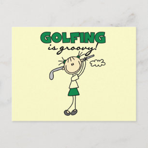 Golfing is Groovy Tshirts and Gifts Postcard