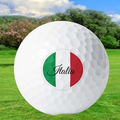 Golfing Italy  Italian Flag  Golf Ball