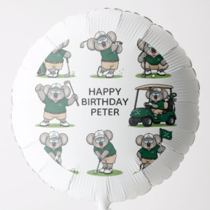 Golfing Koala Party Balloon
