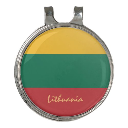 Golfing Lithuania  Flag Golf Ball Marker Golf Hat Clip