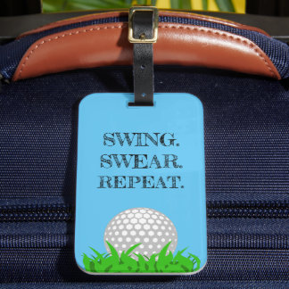 Golfing Luggage Tag