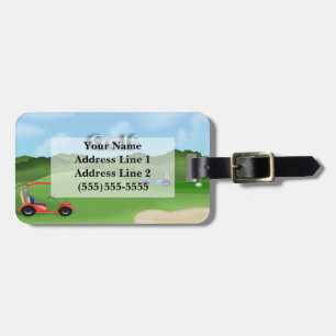 Golfing Luggage Tag