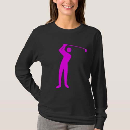 Golfing _ Magenta T_Shirt