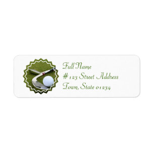 Golfing Mailing Label