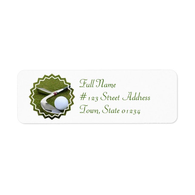 Golfing Mailing Label (Front)