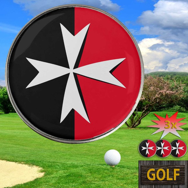 Golfing Malta & Maltese Cross flag /golf marker (Creator Uploaded)