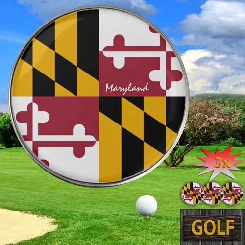 Golfing Maryland  Maryland Flag Golf Ball Marker