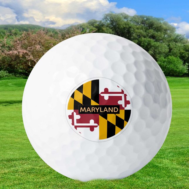 Golfing Maryland & Maryland Flag / USA Golf Ball (Creator Uploaded)