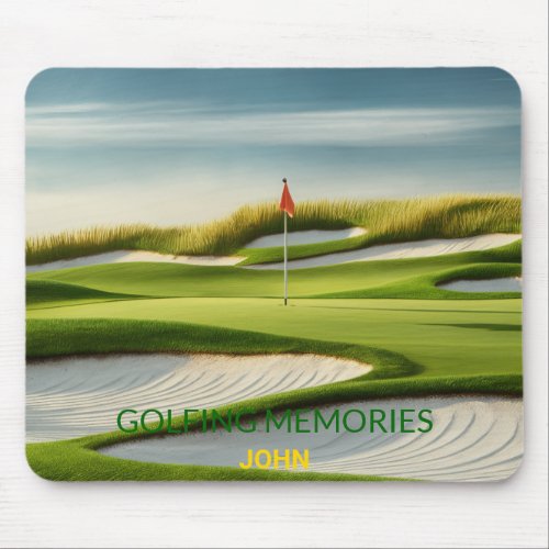 Golfing Memories Personalized Gift Mouse Pad