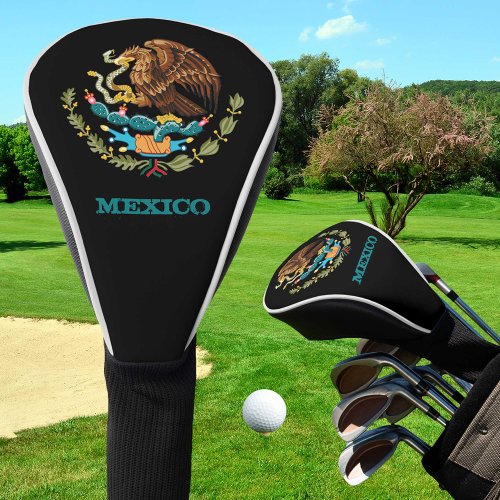 Golfing Mexico  Mexican Eagle coat of arms  flag Golf Head Cover