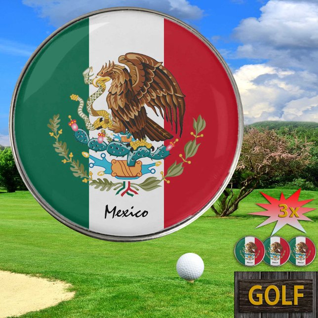 Golfing Mexico & Mexican Flag /Golf Ball Marker Go (Creator Uploaded)