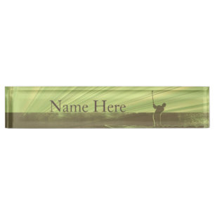 Golfing Name Plate