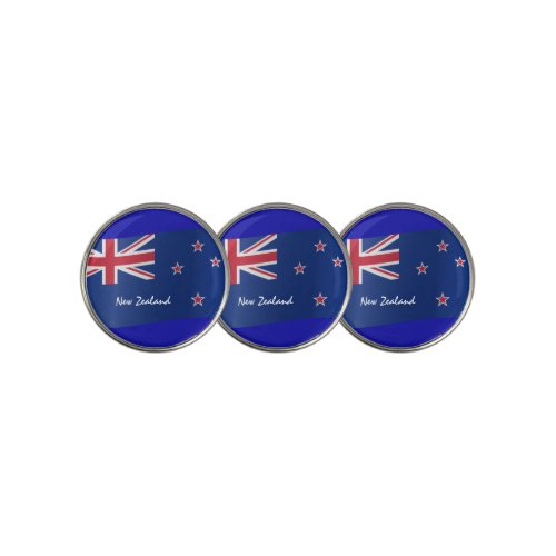 Golfing New Zealand  Flag Golf Ball Marker