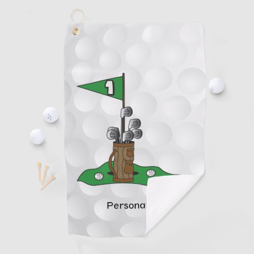 Golfing on the Green  Personalize  Golf Golf Towel