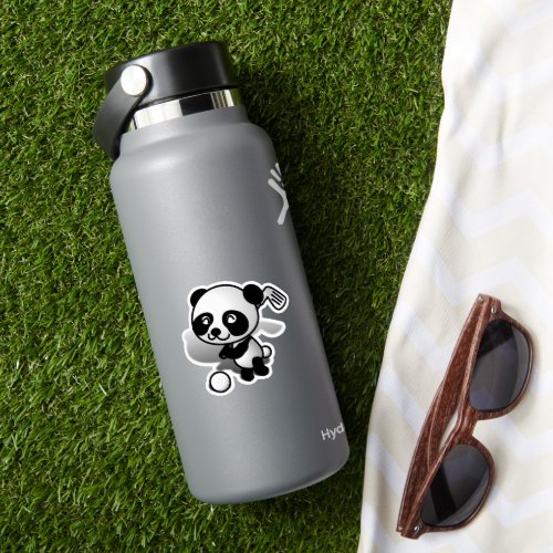 Golfing Panda Sports Sticker