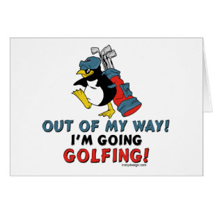 Golfing Penguin Cards
