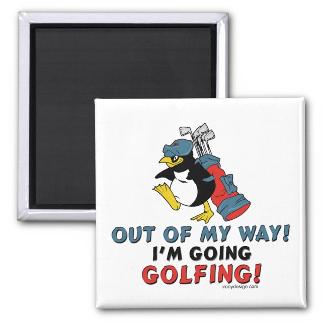 Golfing Penguin Magnet (Front)