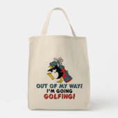 Golfing Penguin Tote Bag (Back)