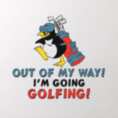 Golfing Penguin Wall Decal (Insitu 2)
