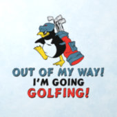 Golfing Penguin Wall Decal (Insitu 1)