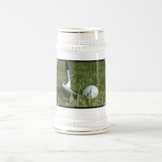 Golfing Photo Beer Stein (Center)