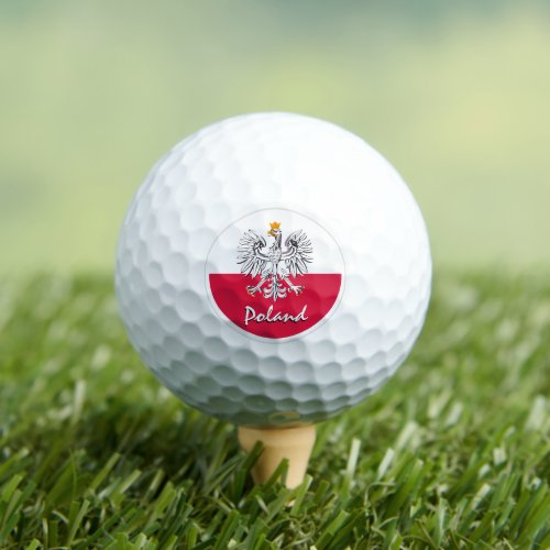 Golfing Poland  Polish Flag  Golf Ball