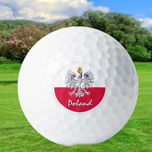 Golfing Poland  Polish Flag  Golf Ball