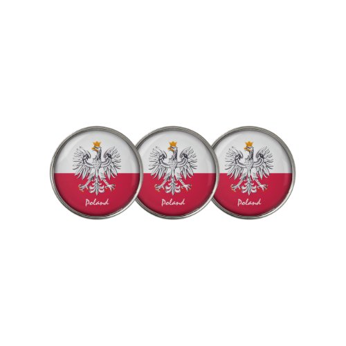 Golfing Poland  Polish Flag Golf Ball Marker