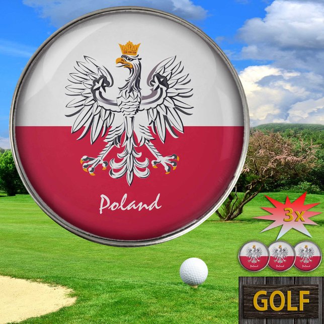 Golfing Poland & Polish Flag /Golf Ball Marker (Creator Uploaded)