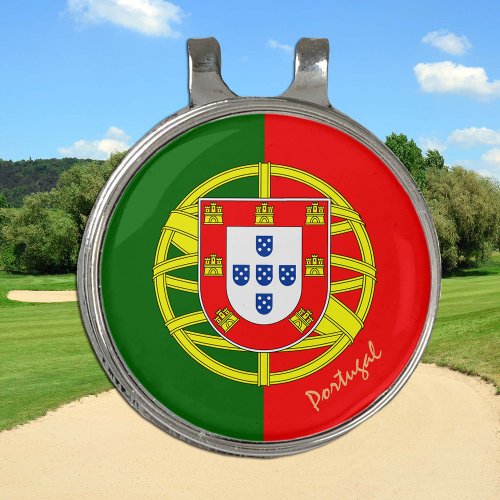 Golfing Portugal  Portuguese Flag Golf Marker Golf Hat Clip