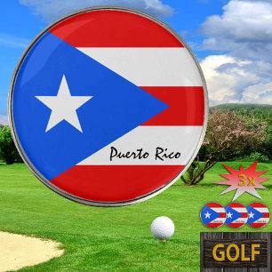 Golfing Puerto Rico golf balls & Puerto Rican Flag Ball Marker