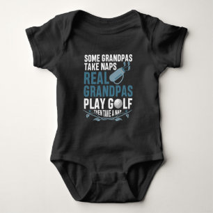 Golfing Real Grandpas Play Golf Nap Grandfather Baby Bodysuit