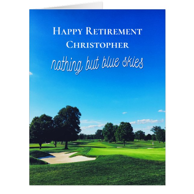 Golfing Retirement Congratulations Cards (Front)