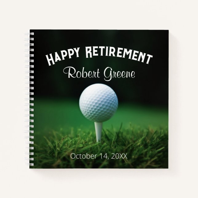 Golfing Retirement Guest Book (Front)