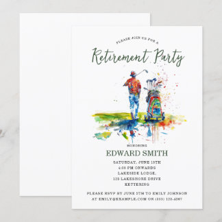 Golfing Retirement Party Invitation