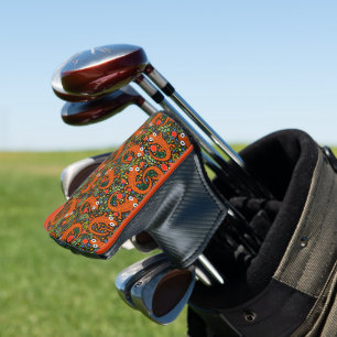 Golfing Salamanders Red Spotted Newt Orange Golf Head Cover