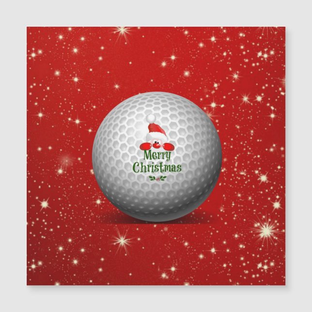 Golfing Santa, colorful Christmas design (Front)