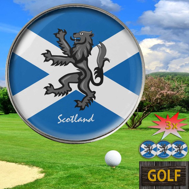 Golfing Scotland & Scottish Flag /Golf Ball Marker (Creator Uploaded)