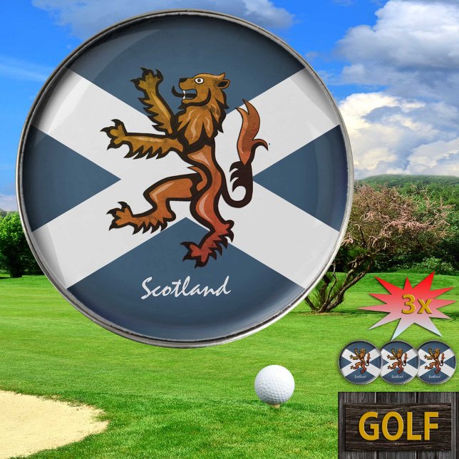 Golfing Scotland & Scottish Flag /Golf Ball Marker (Creator Uploaded)