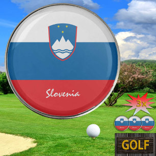Golfing Slovenia & Slovenia Flag /Golf Ball Marker