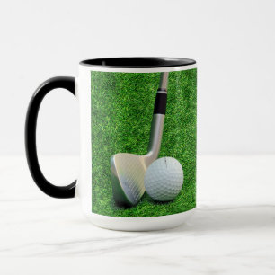 Golfing Sport golf ball and putter Personalize  Mug