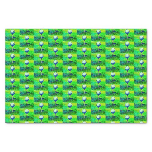 Golfing Sports Hobby Green Golfer Tee Off Tissue Paper