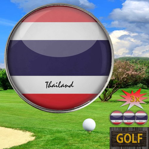 Golfing Thailand  Thai Flag Golf Ball Marker