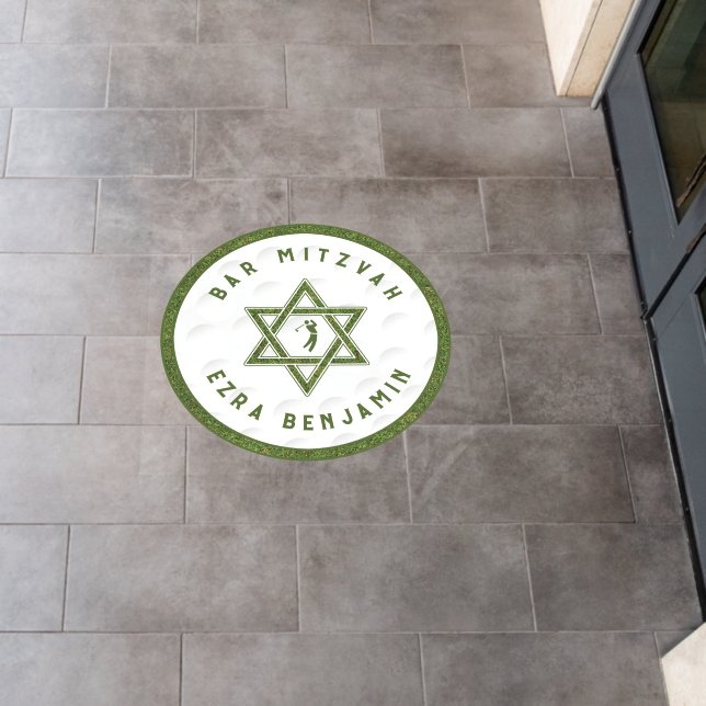 Golfing Theme Golf Bar Mitzvah Floor Decals (Restaurant)