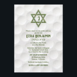 Golfing Theme Golf Bar Mitzvah Invitation<br><div class="desc">Golf themed Bar Mitzvah invitation with a golfball background and green grass accents. This golfing Bar Mitzvah invitation is stylish and modern. This golf themed Bar Mitzvah invitation features a subtle dimpled golfball background with a Jewish Star of David and golfing icon. The colors on this elegant golfing themed Bar...</div>